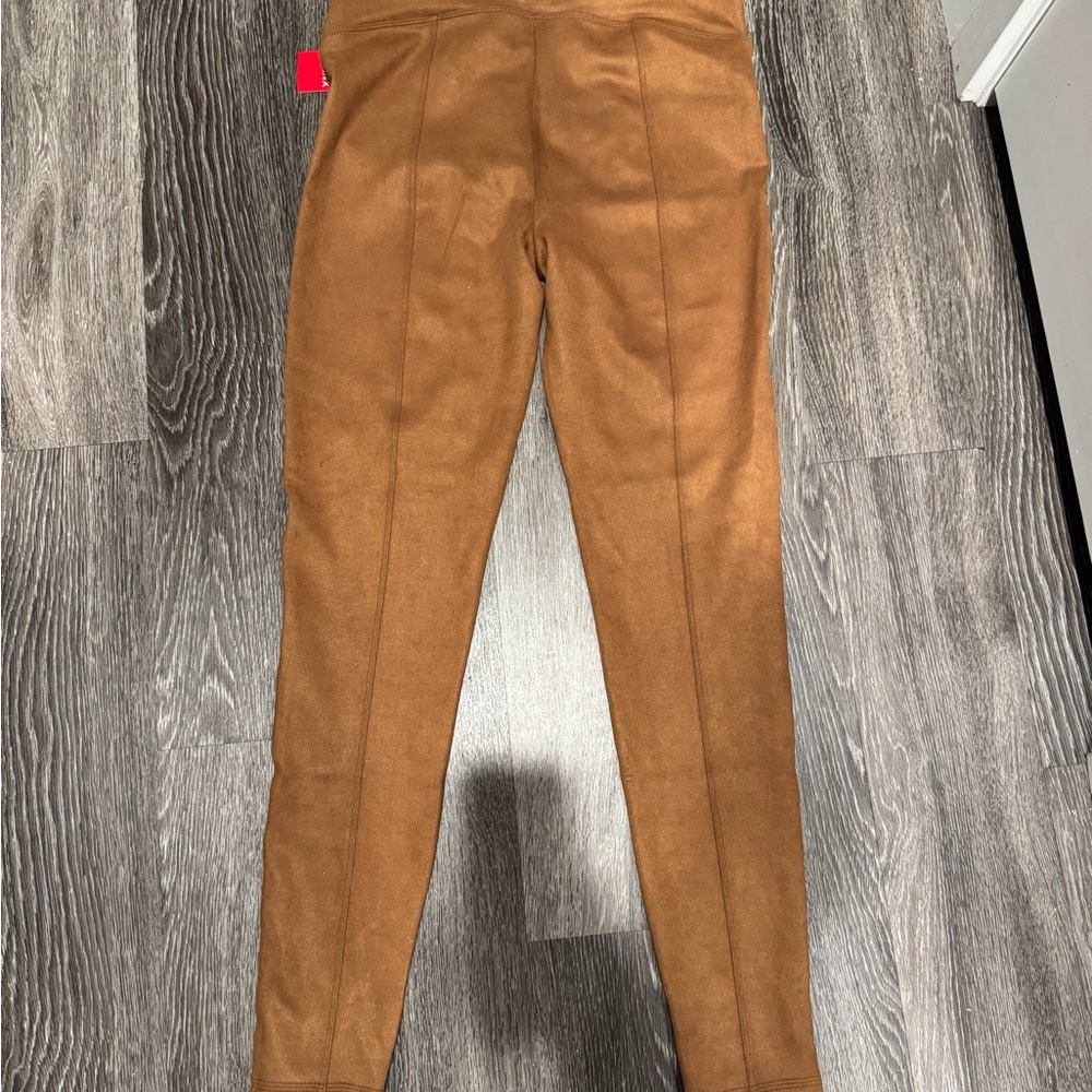 SPANX Camel Suede Leggings, New with tags